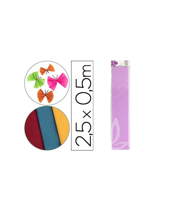 Papel crespon liderpapel 50 cm x 2.5m 34g/m2 lila
