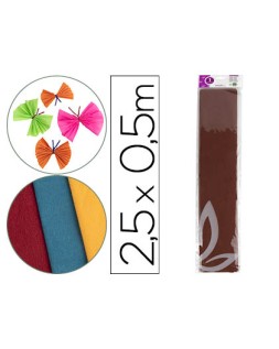 Papel crespon liderpapel 50 cm x 2.5m 34g/m2 marron