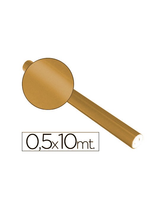 Papel metalizado cobre rollo continuo de 0,5 x 10 m