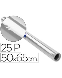 Papel celofan rollo trepado incoloro 25 hojas de 50x65 cm