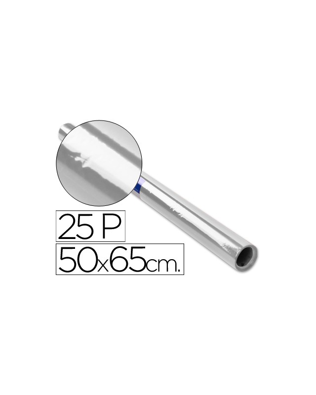 Papel celofan rollo trepado incoloro 25 hojas de 50x65 cm
