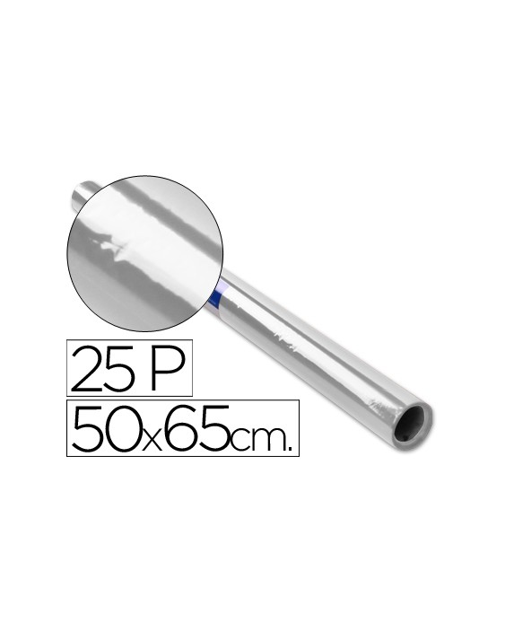 Papel celofan rollo trepado incoloro 25 hojas de 50x65 cm