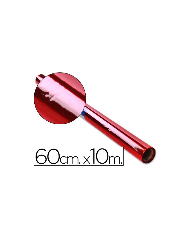 Papel celofan liderpapel rollo rojo 0,60 x 10 m