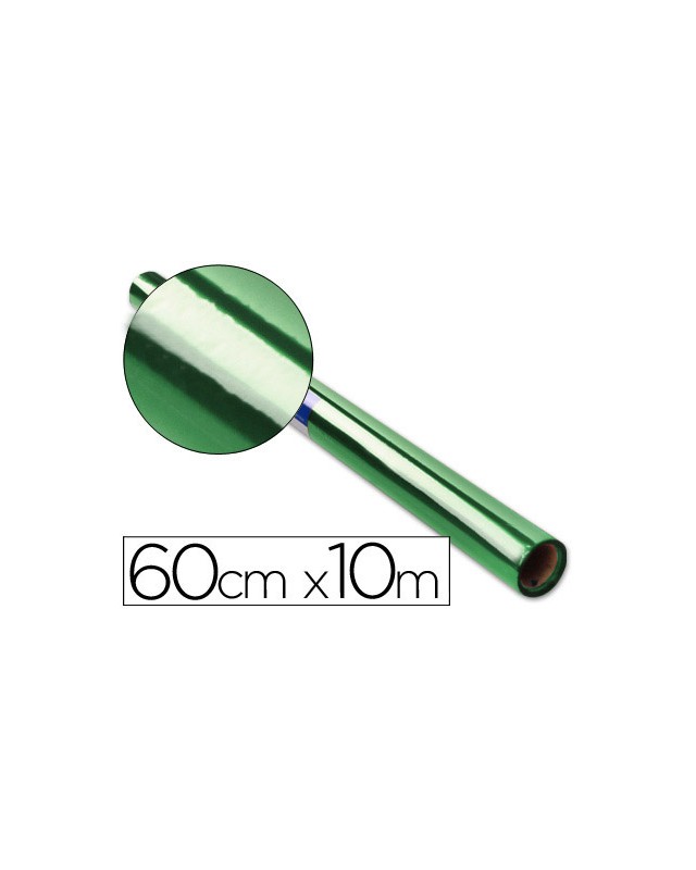 Papel celofan liderpapel rollo verde 0,60 x 10 m