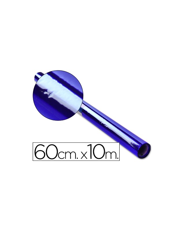 Papel celofan liderpapel rollo azul 0,60 x 10 m