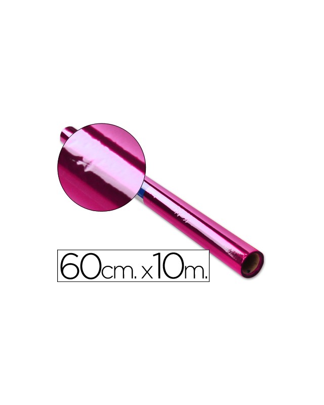Papel celofan liderpapel rollo rosa 0,60 x 10 m