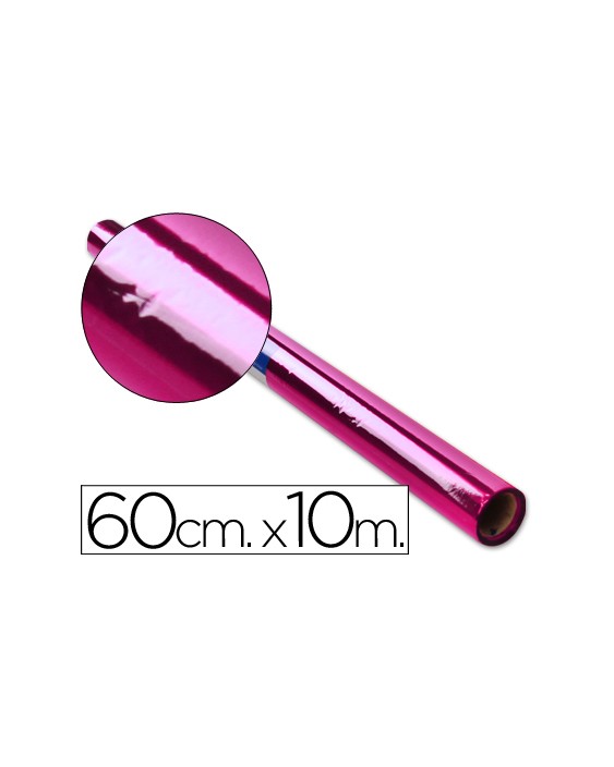 Papel celofan liderpapel rollo rosa 0,60 x 10 m