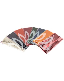 Papel celofan liderpapel 50x70 cm expositor de 56 bolsas de 5 hojas 8 colores surtidos