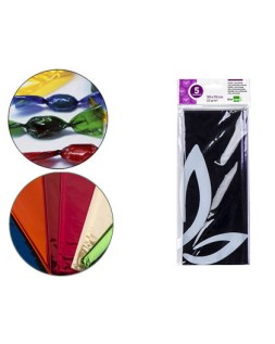 Papel celofan liderpapel 50x70 cm 22 g bolsa de 5 hojas violeta