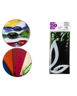 Papel celofan liderpapel 50x70 cm 22 g bolsa de 5 hojas verde