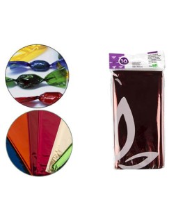 Papel celofan liderpapel 50x70 cm 22 g bolsa de 5 hojas colores surtidos