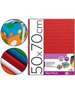 Carton ondulado liderpapel 50 x 70cm 320 g rojo