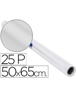 Papel charol blanco rollo 25 hojas de 50x65 cm