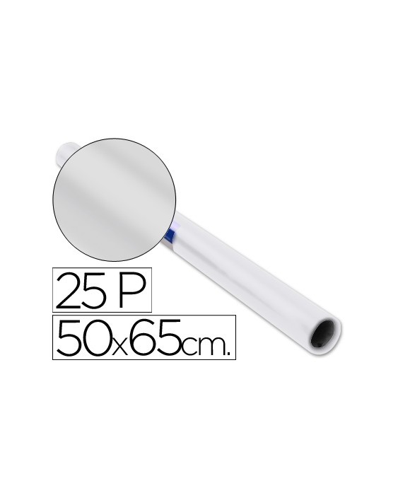 Papel charol blanco rollo 25 hojas de 50x65 cm