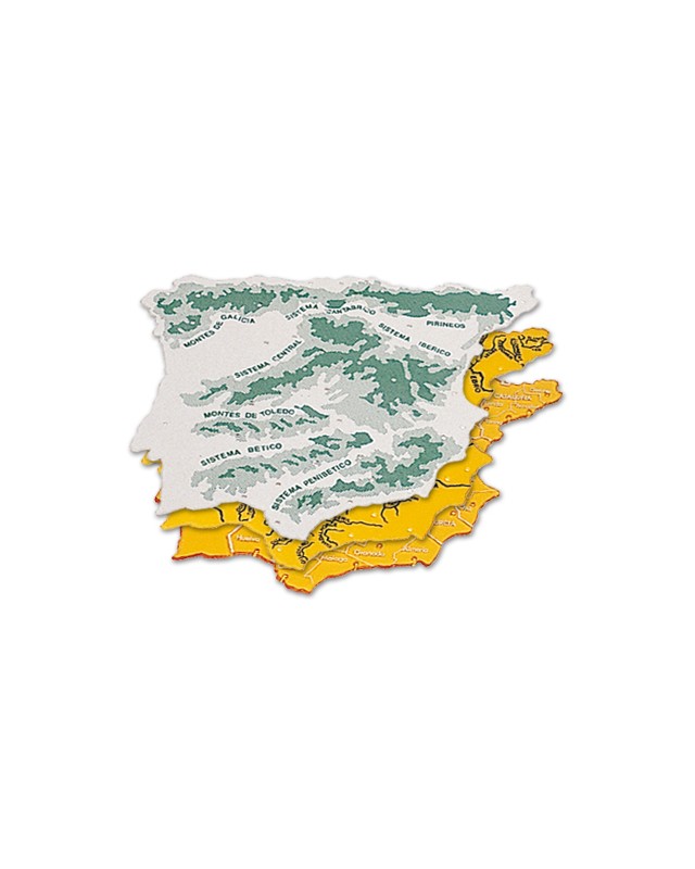 Plantilla liderpapel mapa españa plastico 22x18 cm bolsa de 3 unidades