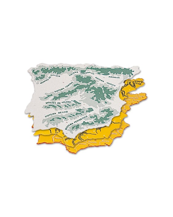 Plantilla liderpapel mapa españa plastico 22x18 cm bolsa de 3 unidades