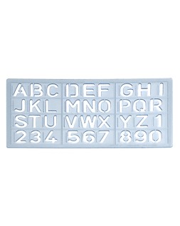 Plantilla rotulacion 1585 letras y numeros de 15 mm