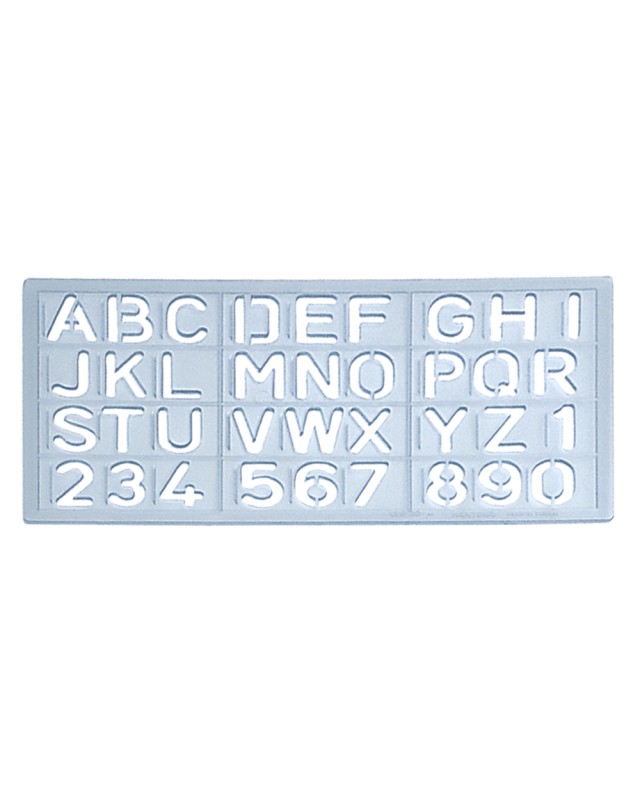 Plantilla rotulacion 1585 letras y numeros de 15 mm