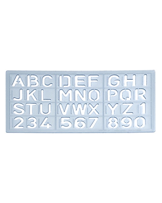 Plantilla rotulacion 1585 letras y numeros de 15 mm