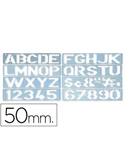 Plantilla liderpapel rotulacion 1700 letras y numeros 50 mm