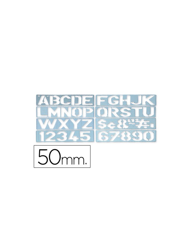 Plantilla liderpapel rotulacion 1700 letras y numeros 50 mm