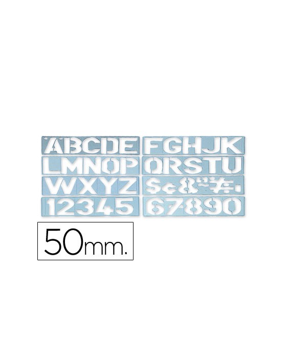 Plantilla liderpapel rotulacion 1700 letras y numeros 50 mm
