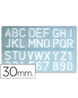 Plantilla liderpapel rotulacion 1600 letras y numeros 30 mm