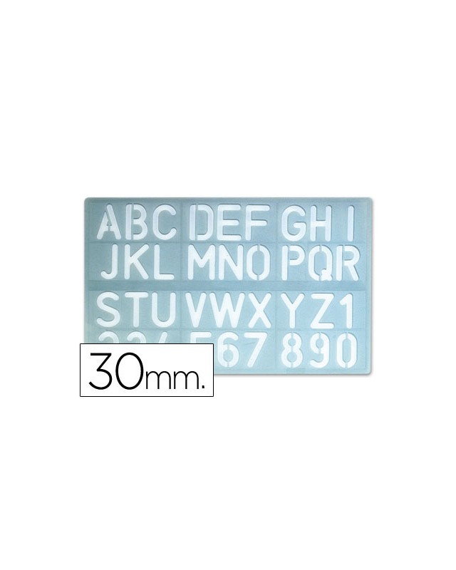 Plantilla liderpapel rotulacion 1600 letras y numeros 30 mm