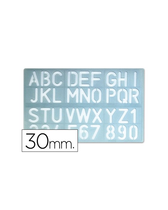 Plantilla liderpapel rotulacion 1600 letras y numeros 30 mm