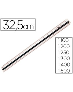 Escala m+r 1632.20 1:100-200-250-300-400-500 30 cm estuche rigido color