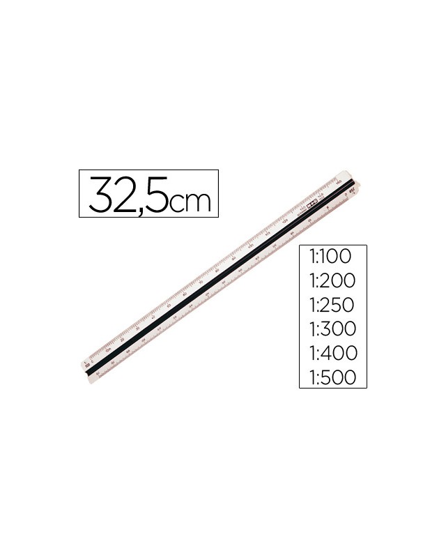 Escala m+r 1632.20 1:100-200-250-300-400-500 30 cm estuche rigido color