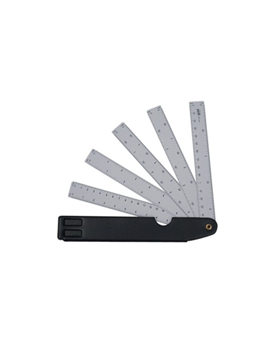 Escala pardo abanico 10 escalas 15 cm con estuche similpiel