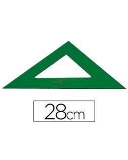 Escuadra faber castell 28 cm plastico verde