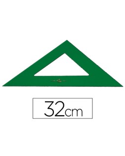 Escuadra faber castell 32 cm plastico verde