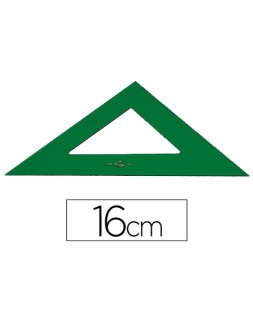 Escuadra faber castell 16 cm plastico verde