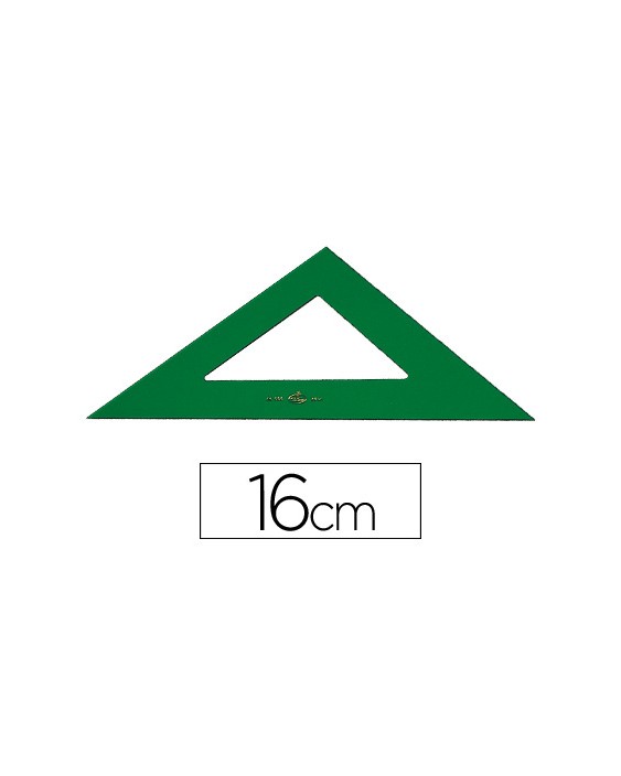 Escuadra faber castell 16 cm plastico verde