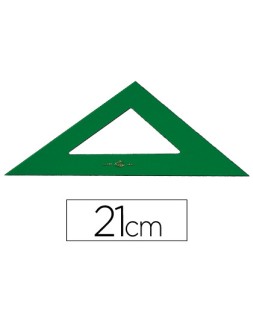 Escuadra faber castell 21 cm plastico verde