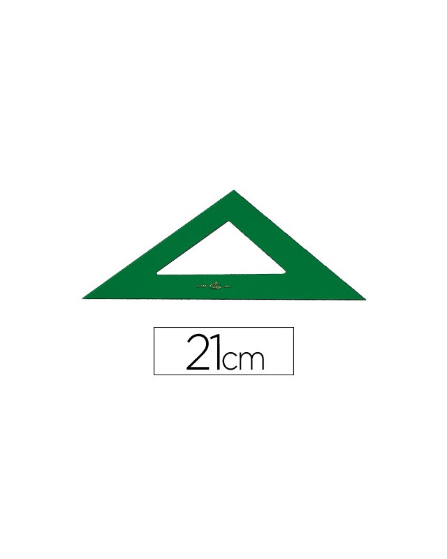 Escuadra faber castell 21 cm plastico verde