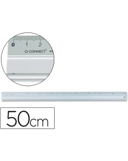 Regla q-connect metalica aluminio 50 cm