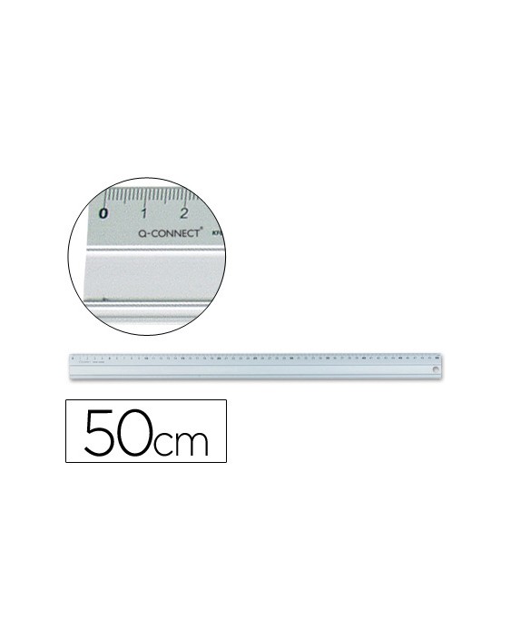 Regla q-connect metalica aluminio 50 cm