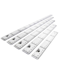 Regla liderpapel plastico cristal 20 cm