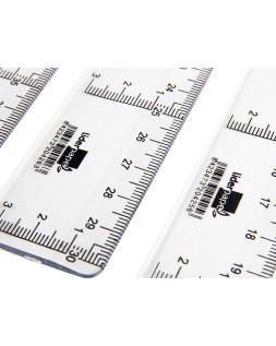 Regla liderpapel plastico cristal 20 cm