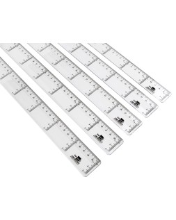 Regla liderpapel plastico cristal 30 cm