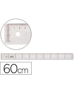 Regla liderpapel plastico cristal 60 cm
