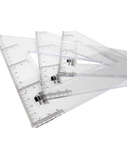 Escuadra liderpapel 20 cm plastico cristal