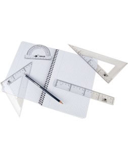 Escuadra liderpapel 20 cm plastico cristal