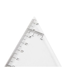 Escuadra liderpapel 25 cm plastico cristal