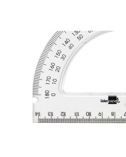 Semicirculo liderpapel 14 cm plastico
