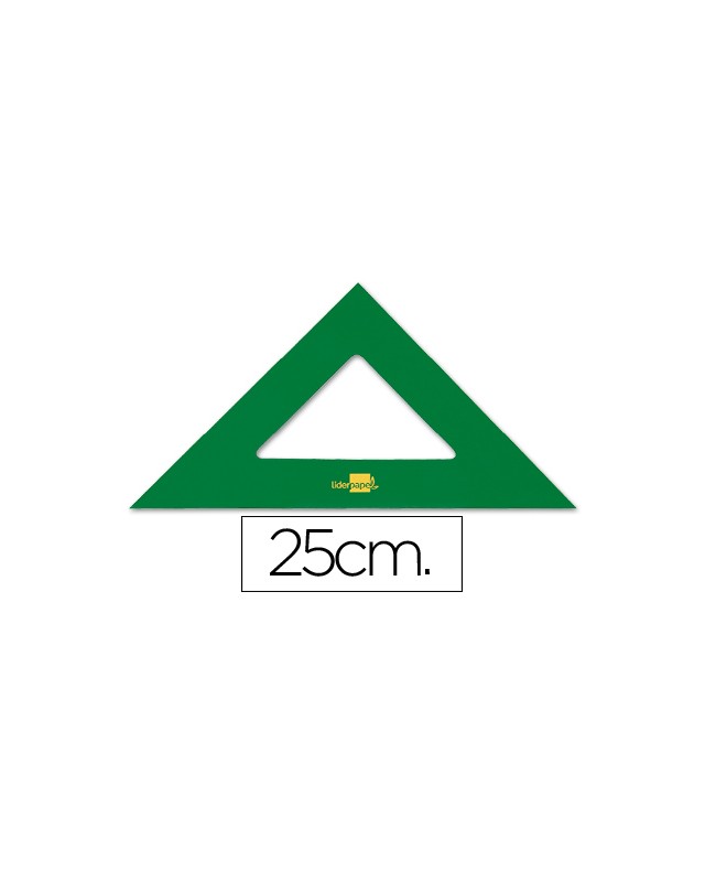 Escuadra liderpapel 25 cm acrilico verde
