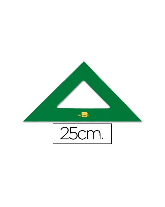 Escuadra liderpapel 25 cm acrilico verde